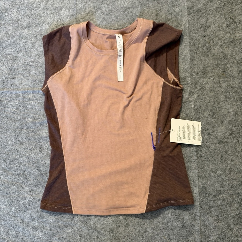 NWT Lululemon Women's Size 4 Mint Crew Neck Cap Sleeve Pullover Hiking Tank Top